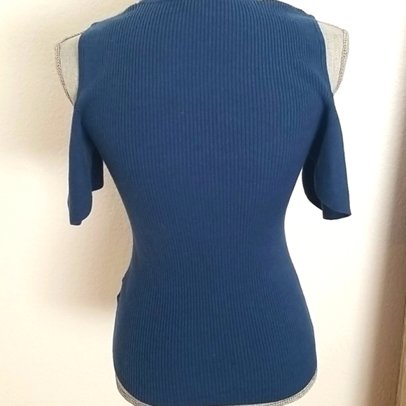 WHBM Cold-shoulder Flutter Sleeve Top - Picture 3 of 5